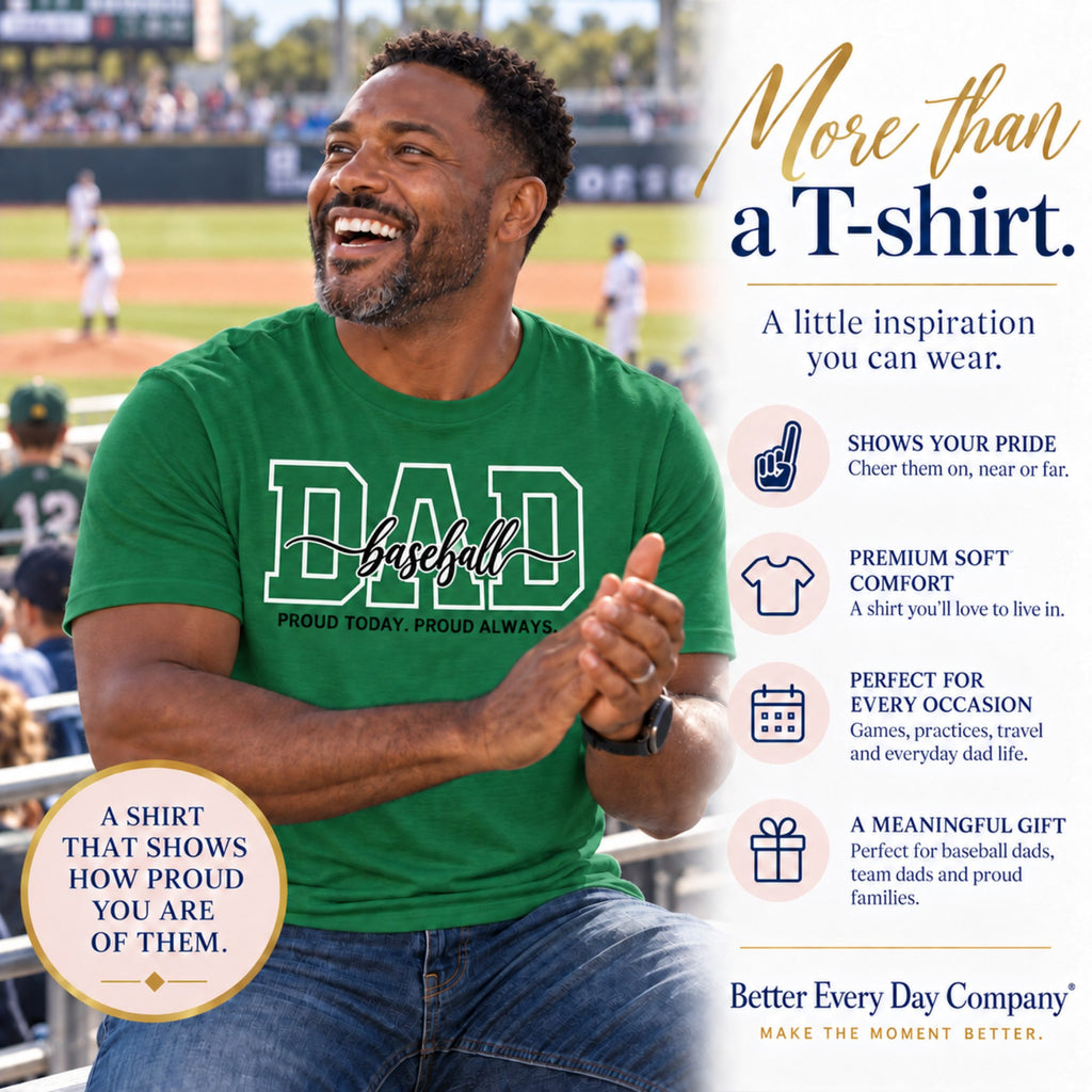 Baseball Dad Shirt - Proud Today. Proud Always. | Choose Your Team Shirt Color | Comfort Colors Tee