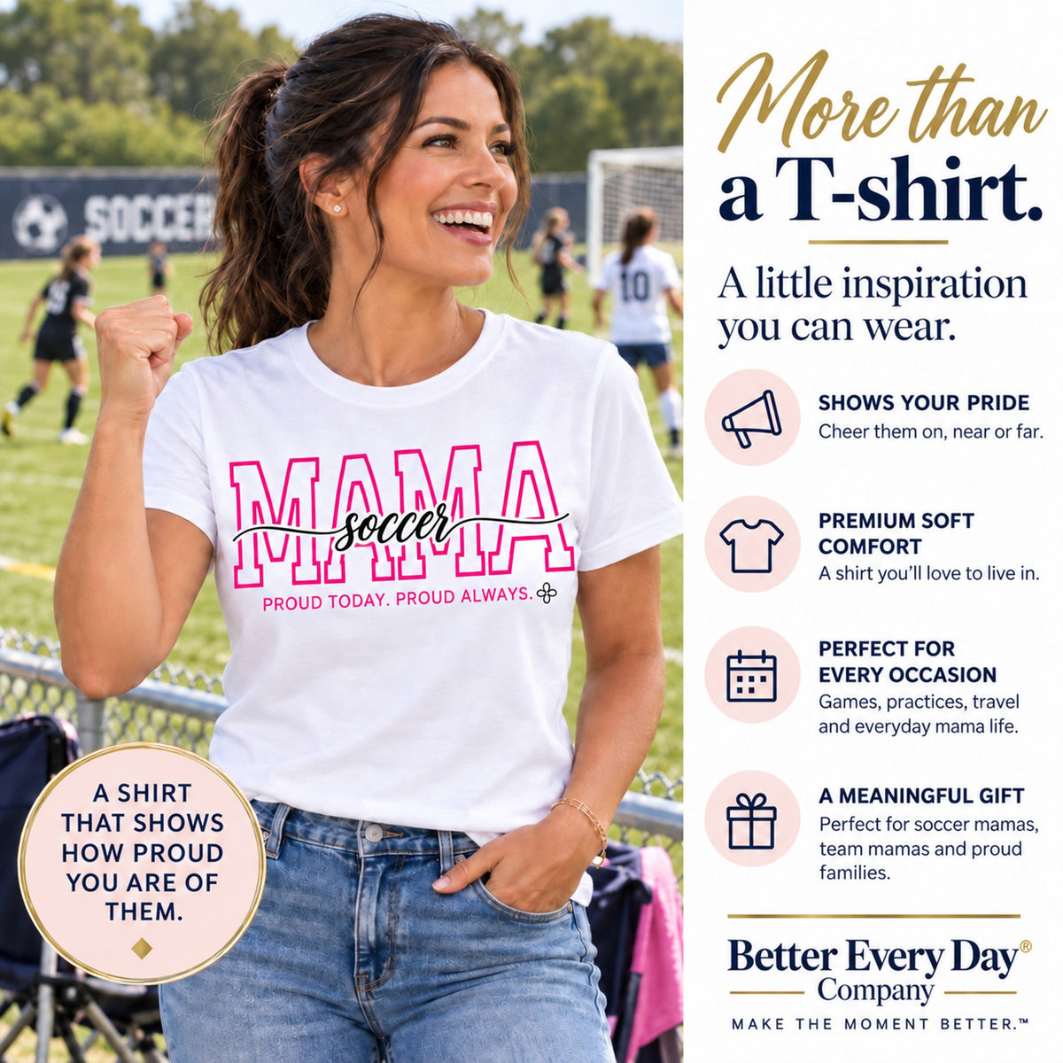 Soccer Mama white shirt