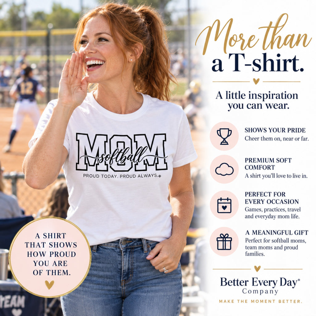 Softball Mom Shirt - Proud Today. Proud Always. | Choose Your Team Color | Comfort Colors Tee