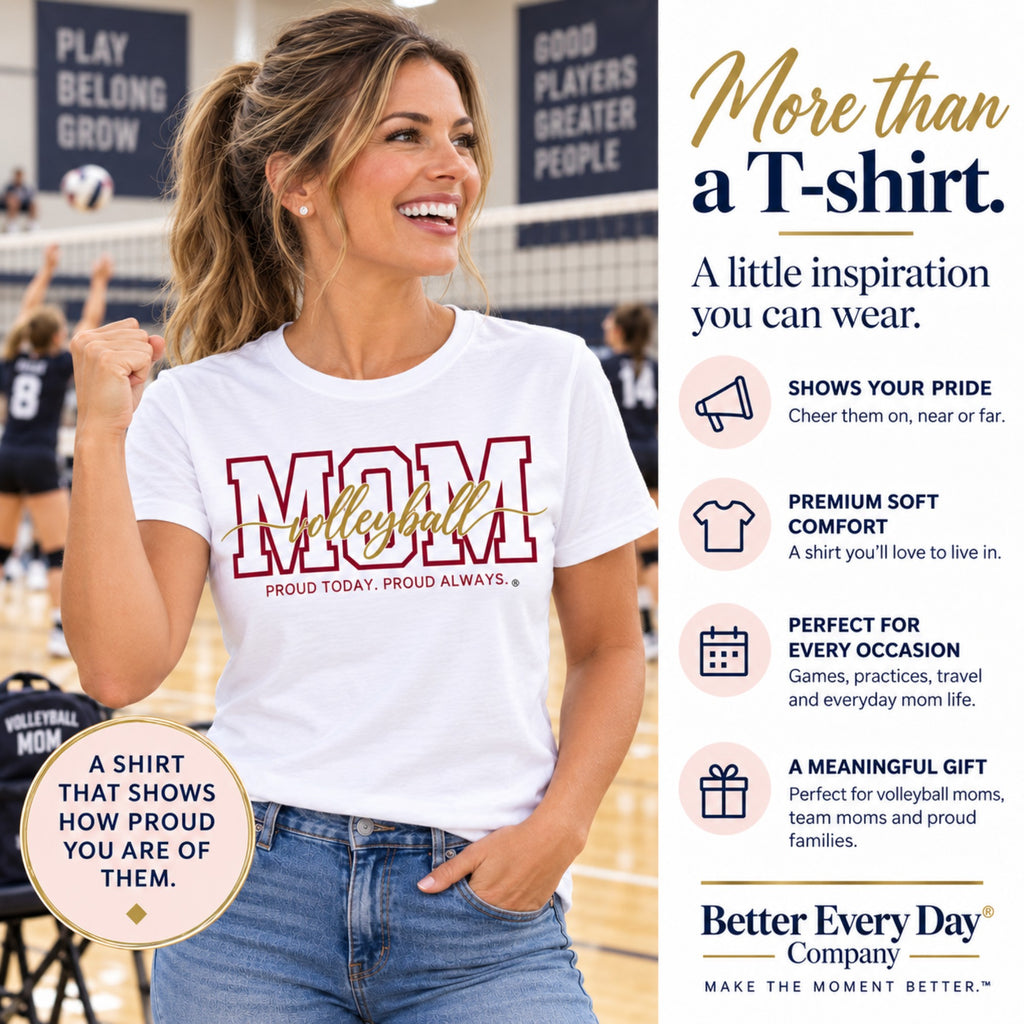Volleyball Mom Shirt - Proud Today. Proud Always. | Choose Your Team Color | Comfort Colors Tee