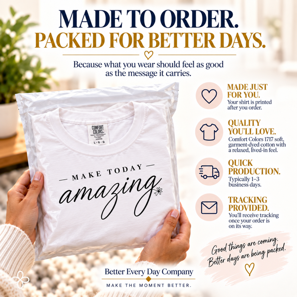 Made to order, packed for better days
