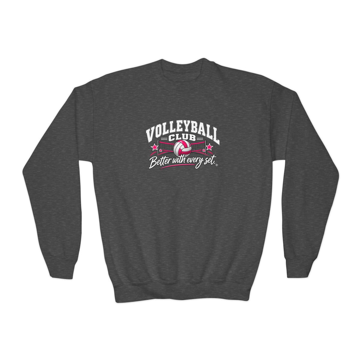 Volleyball Club Youth Sweatshirt | Better With Every Set | Girls Volleyball Youth Crewneck