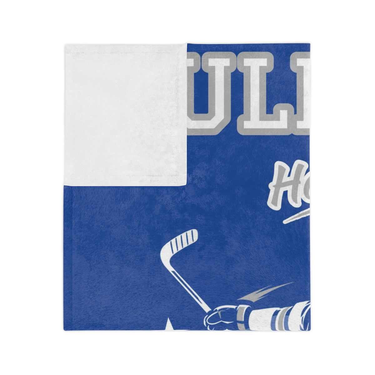 Personalized Hockey Blanket - Player Spotlight Design | Custom Team Name, Number & Player Name | 2 Styles, Your Team Colors | Plush Throw
