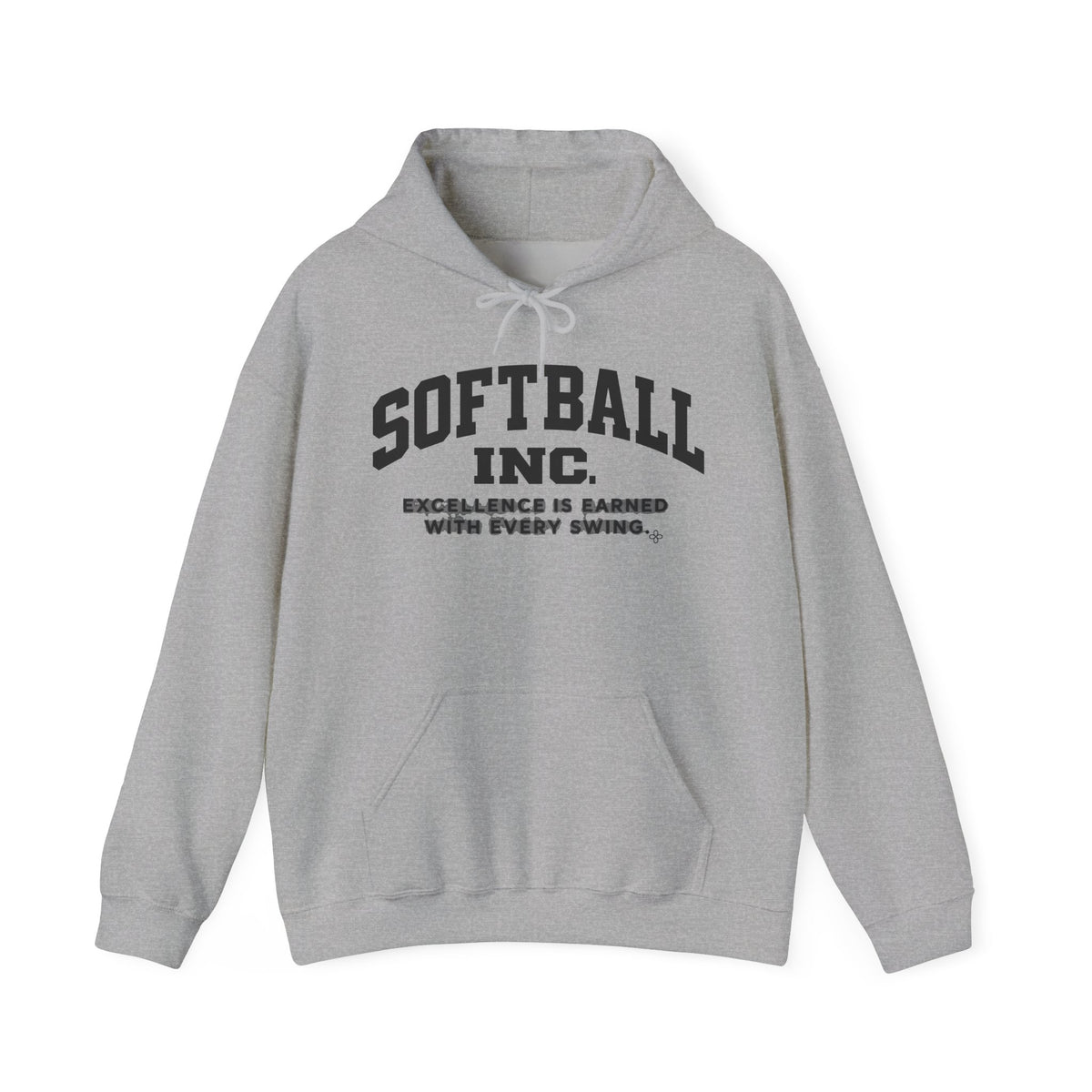 Softball Inc. Hoodie | Excellence Is Earned With Every Swing | Softball Gildan Hoodie