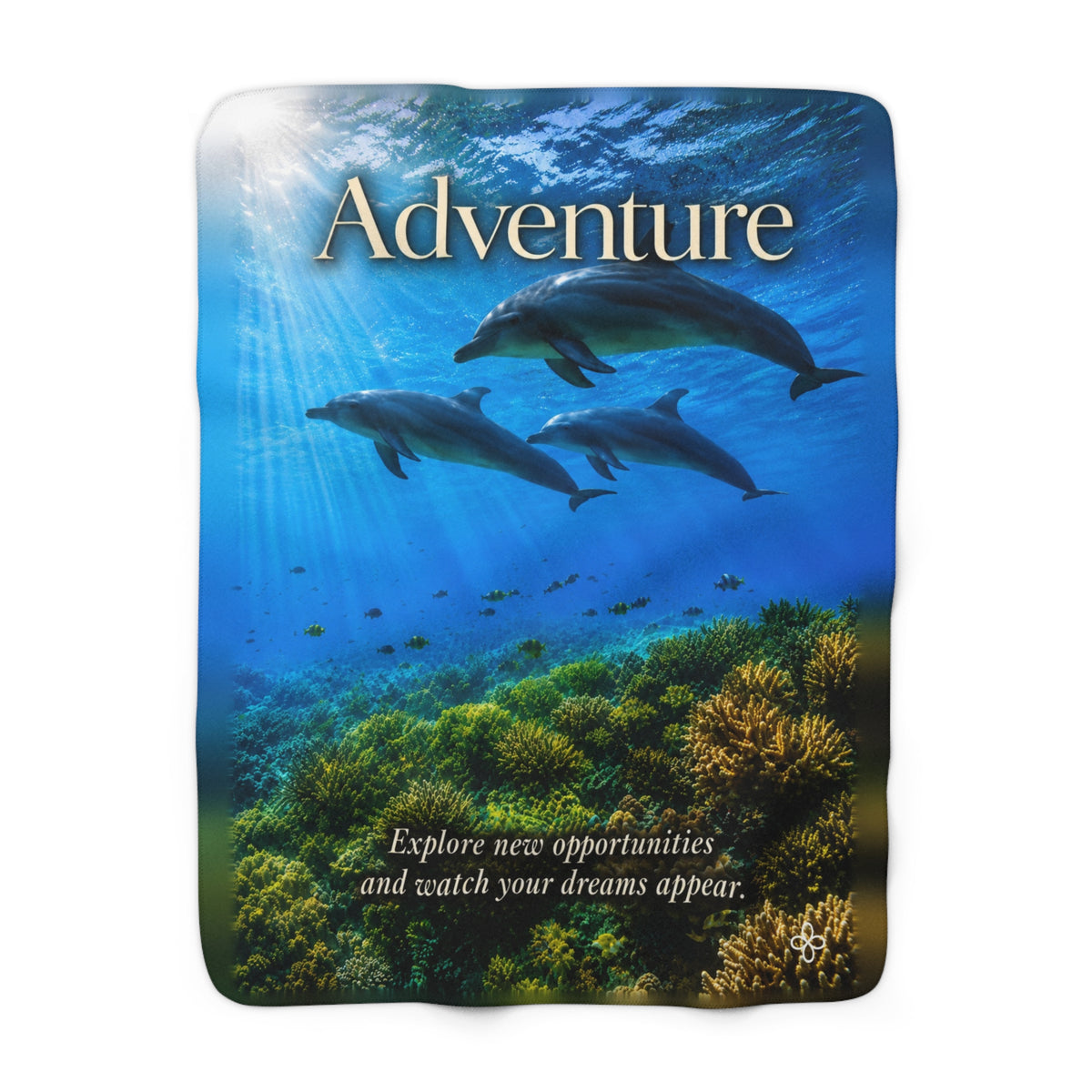 Adventure Motivational Sherpa Blanket | Inspirational Quote Sherpa Fleece Throw | Uplifting Gift | Better Every Day
