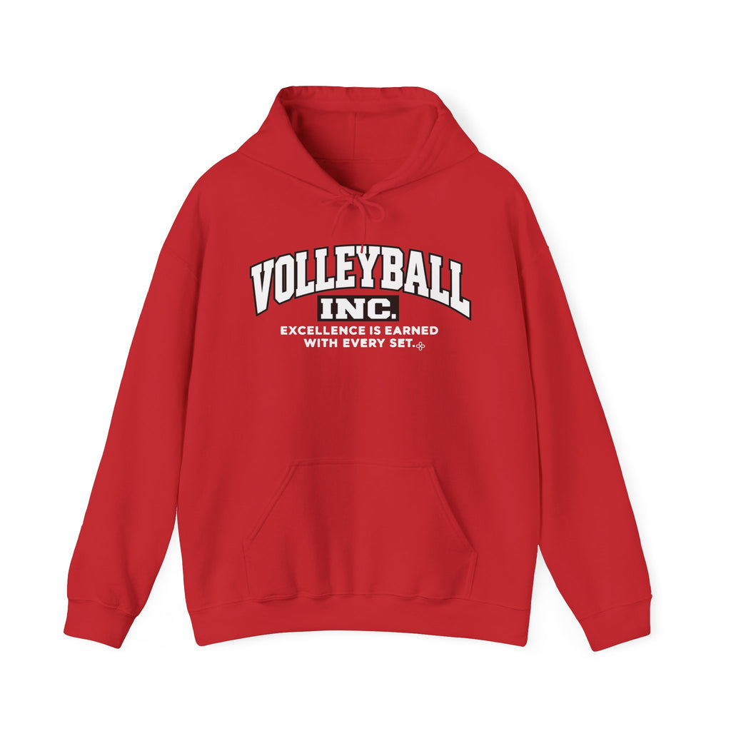 Volleyball Inc. Hoodie | Excellence Is Earned With Every Set | Volleyball Gildan Hoodie