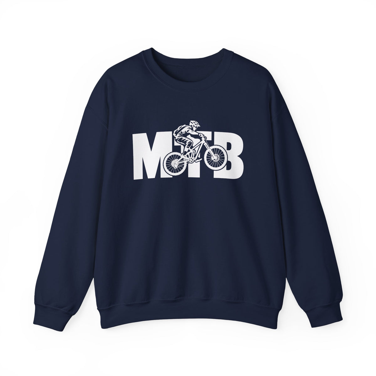 MTB Mountain Bike Sweatshirt | Mountain Bike Rider Graphic | Gildan Crewneck
