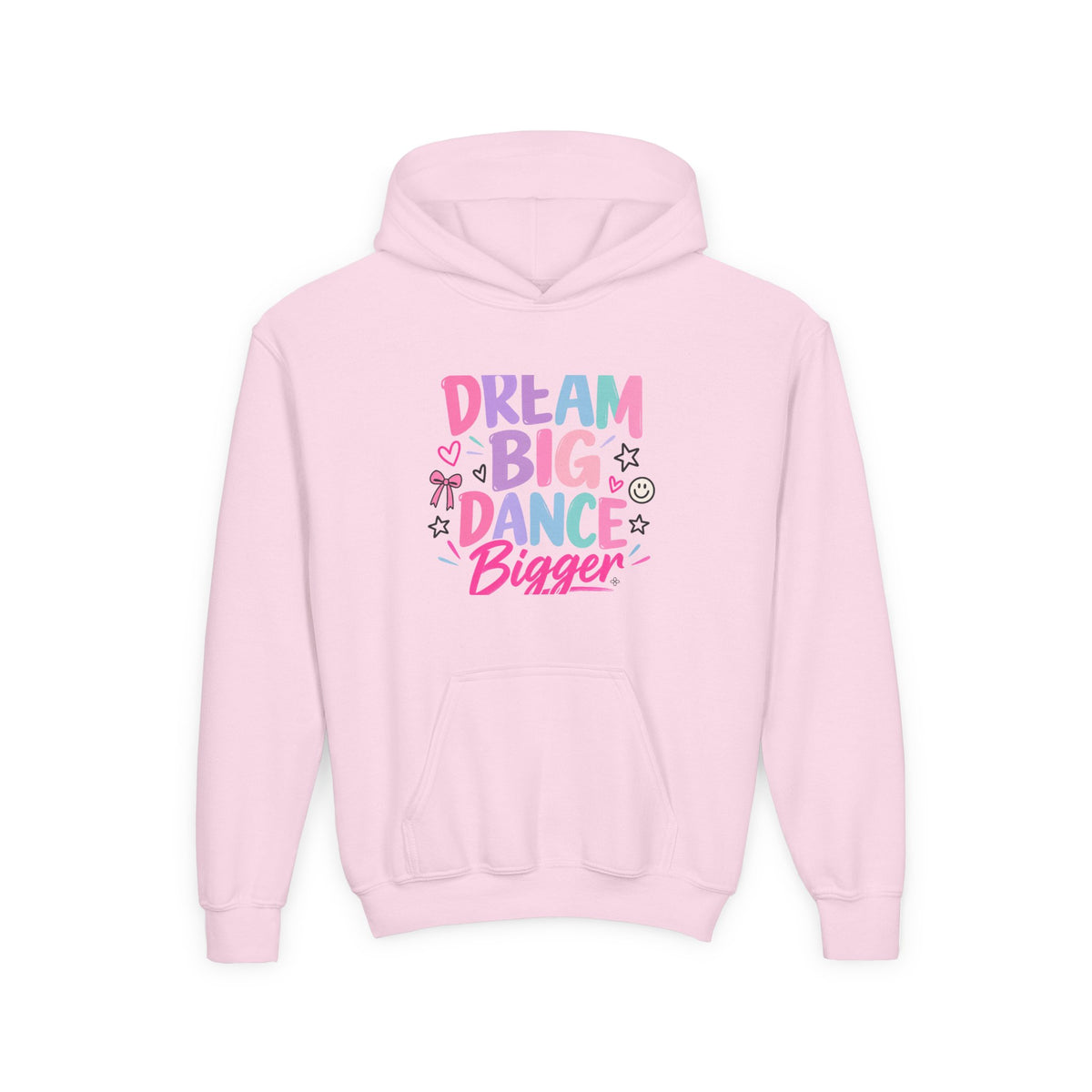 Dream Big Dance Bigger Youth Hoodie | Dancer Gift | Girls Dance Youth Hoodie