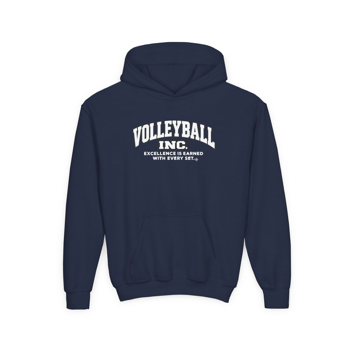Volleyball Inc. Youth Hoodie | Excellence Is Earned With Every Set | Girls Volleyball Youth Hoodie