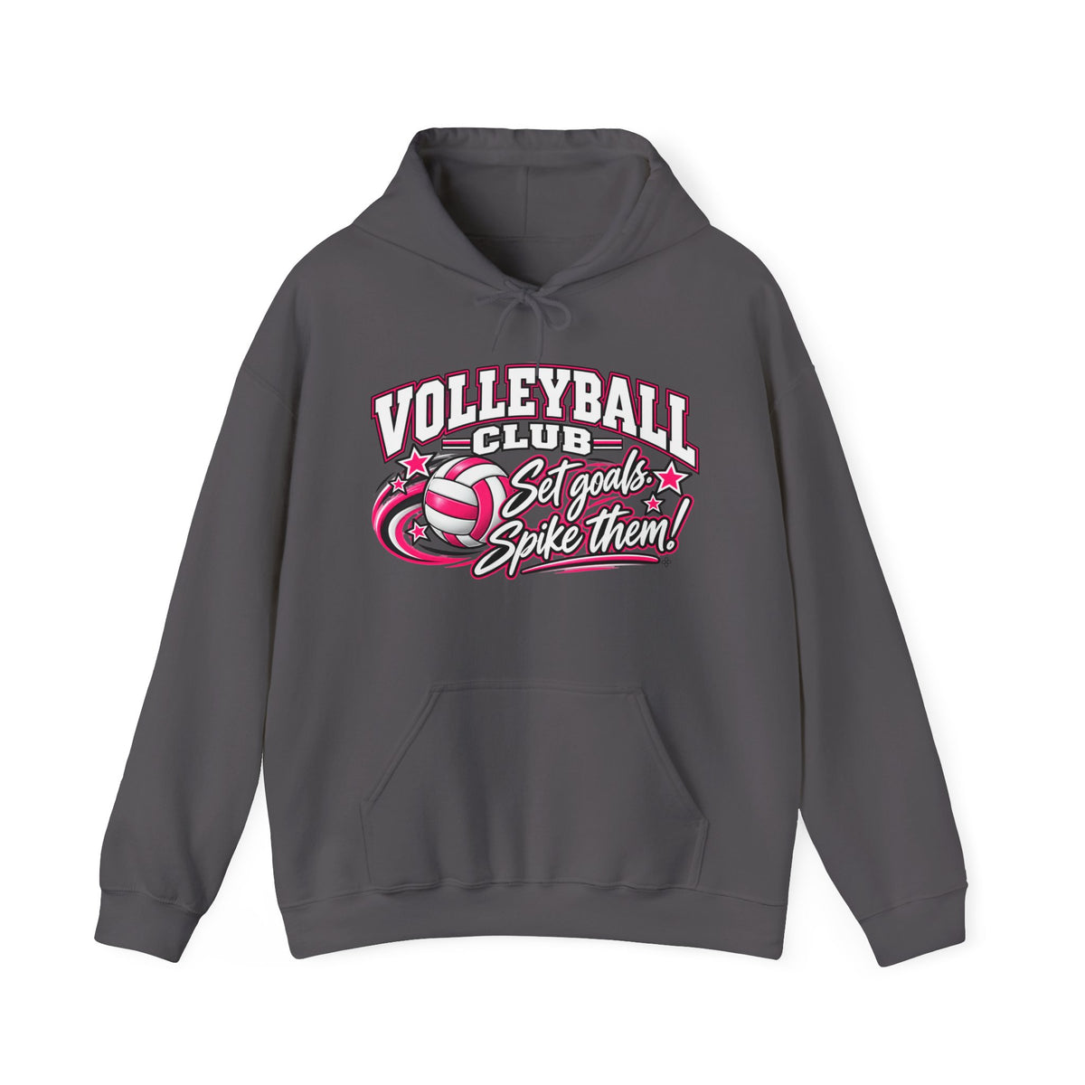 Volleyball Club Hoodie | Set Goals, Spike Them | Volleyball Gildan Hoodie