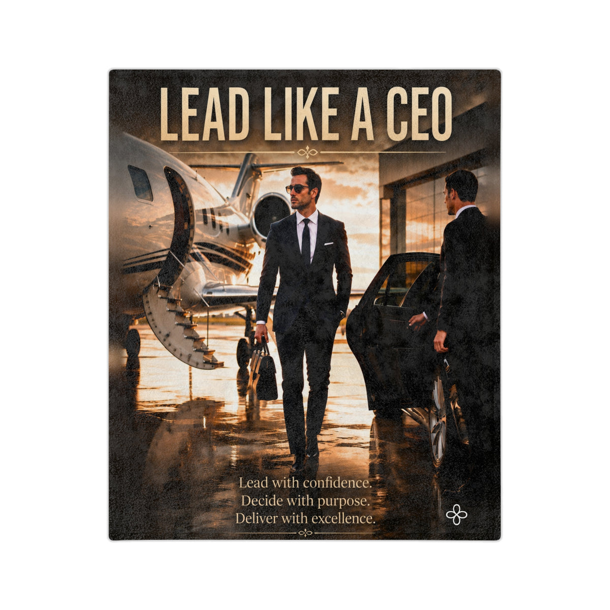 Lead Like a CEO - Style 1 Motivational Blanket | Inspirational Quote Plush Throw Blanket | Uplifting Gift | Better Every Day