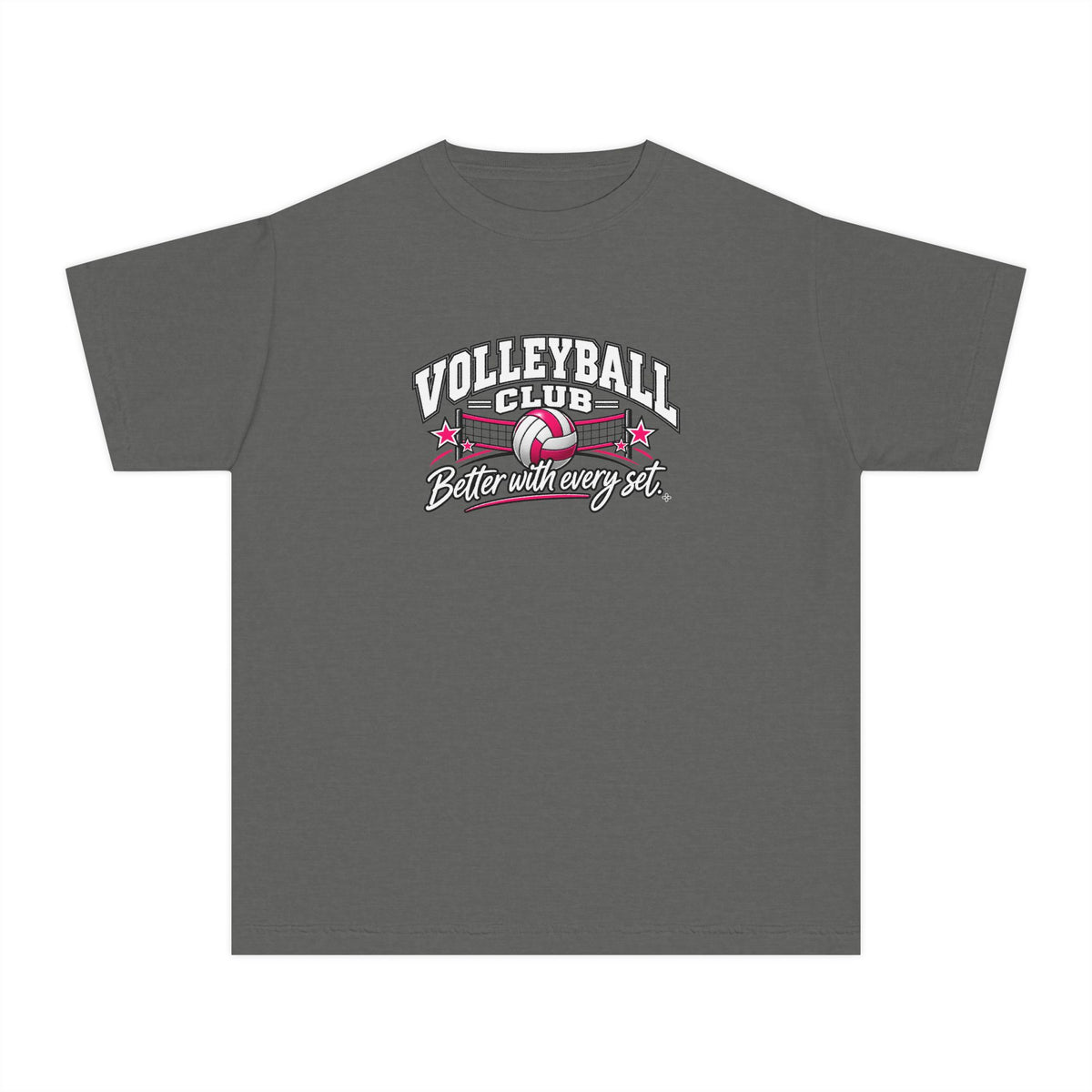 Volleyball Club Youth T-Shirt | Better With Every Set | Girls Volleyball Comfort Colors Youth Tee