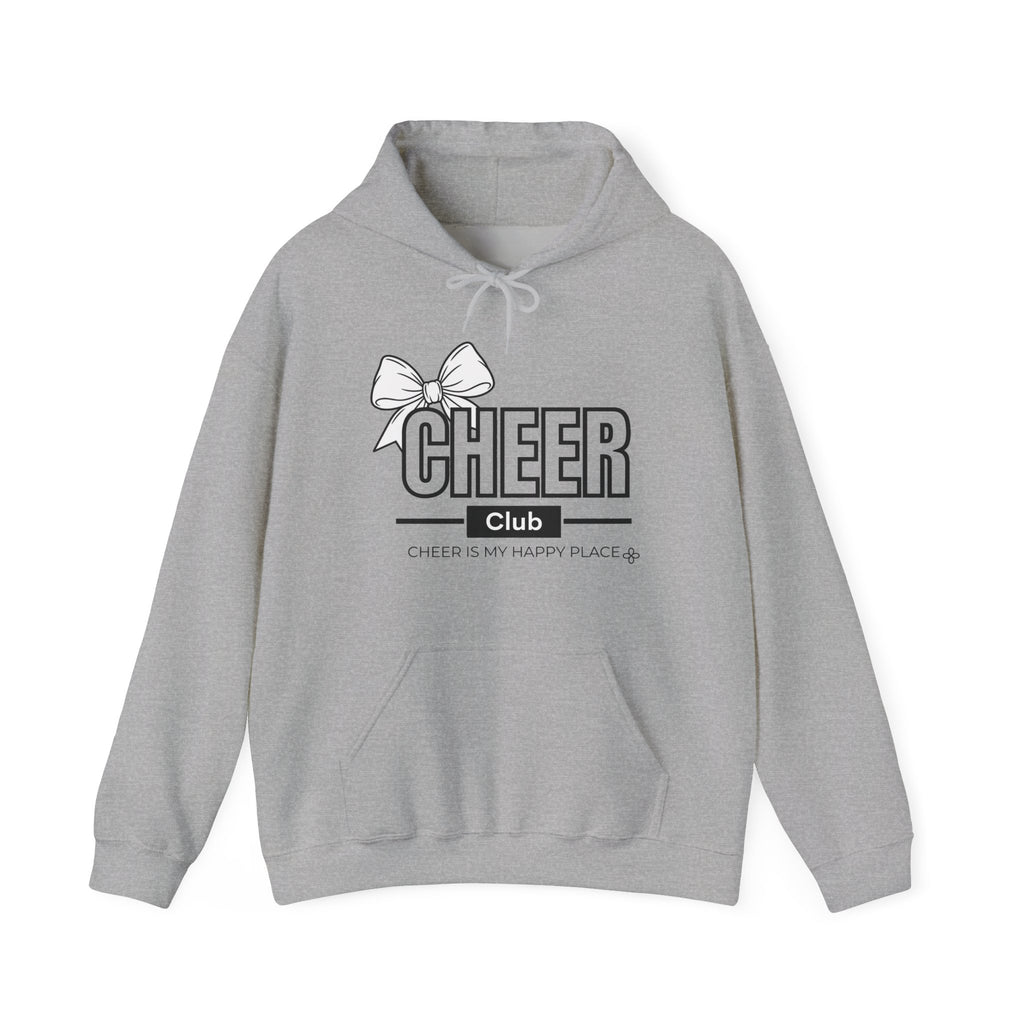 Cheer Club Bow Hoodie | Cheer Bow, Cheer Is My Happy Place | Cheer Gildan Hoodie