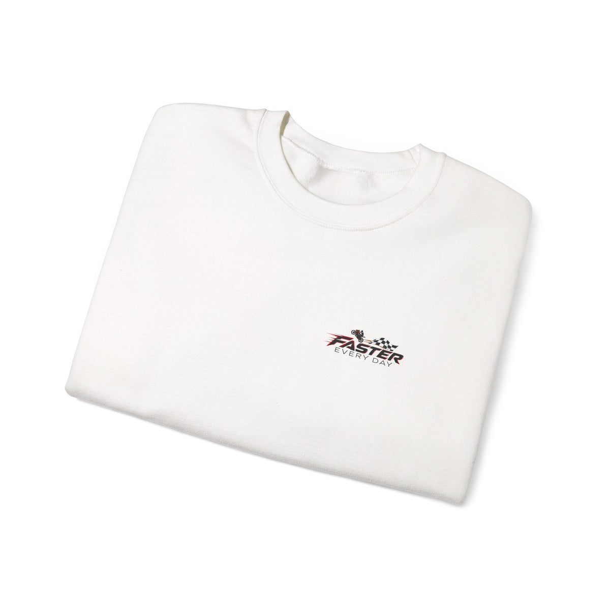 Fearless - Fear May Speak, But It No Longer Decides | Motorcycle Wheelie Sweatshirt | Front Logo and Back Print | Gildan Crewneck Sweatshirt