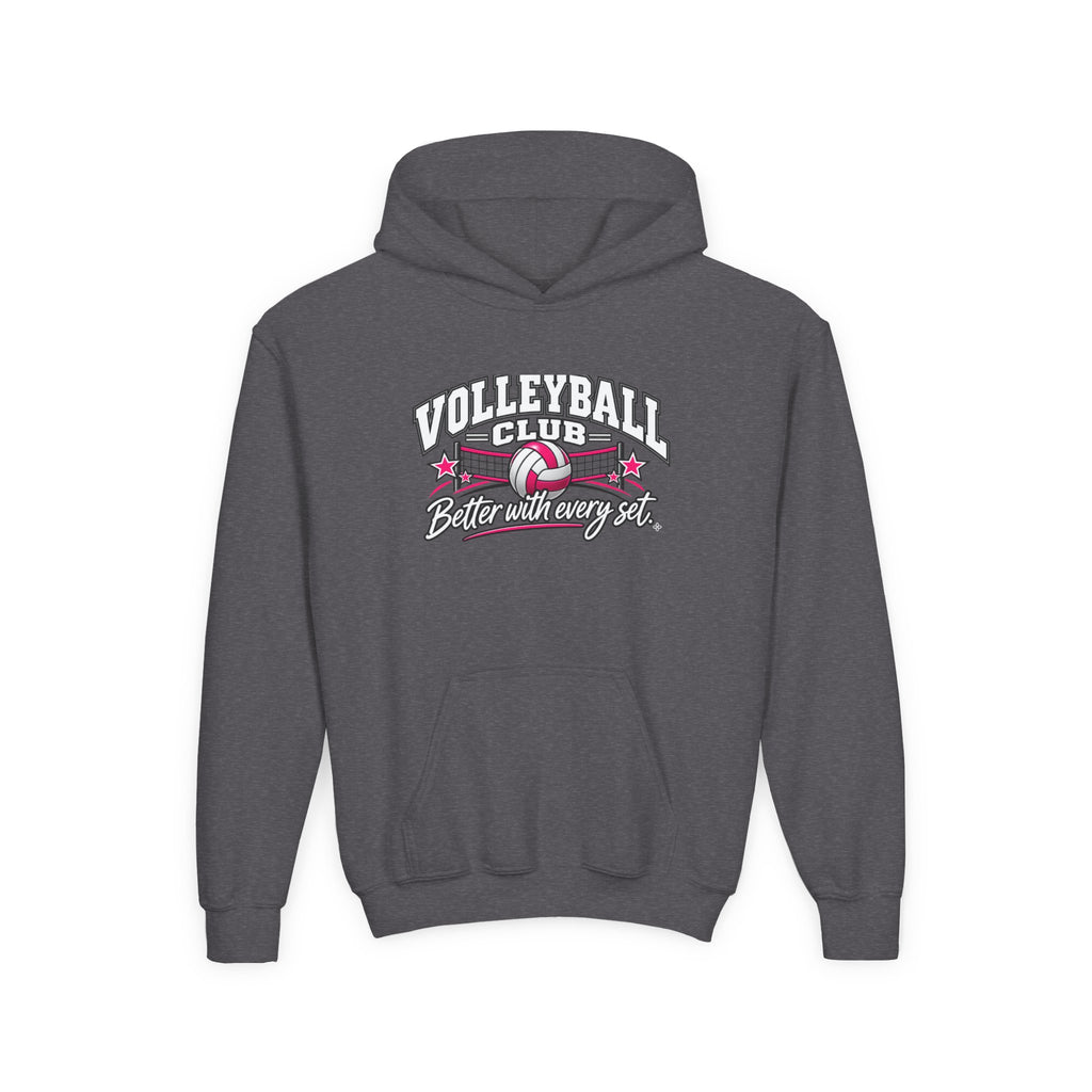 Volleyball Club Youth Hoodie | Better With Every Set | Girls Volleyball Youth Hoodie