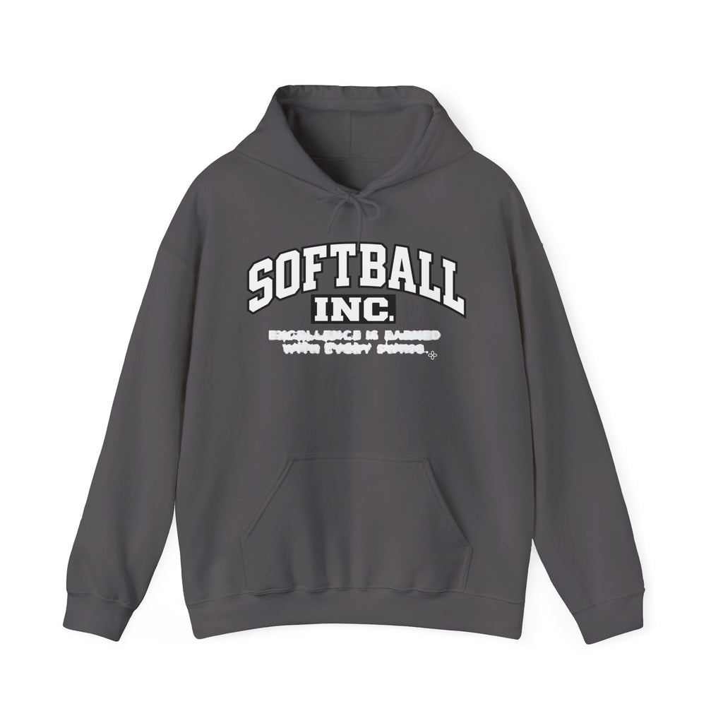 Softball Inc. Hoodie | Excellence Is Earned With Every Swing | Softball Gildan Hoodie