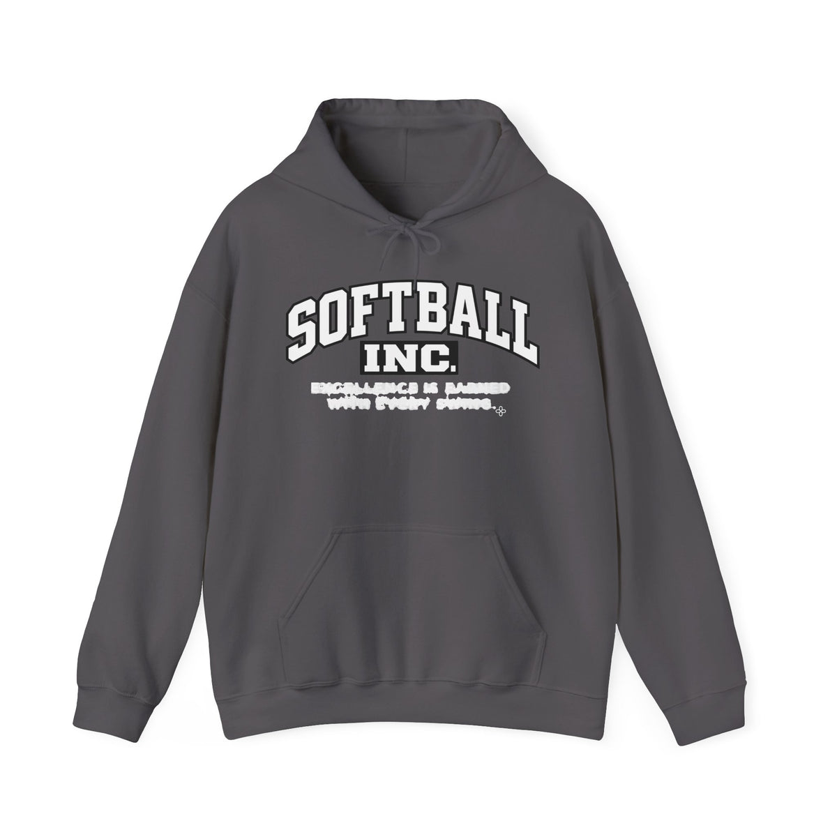 Softball Inc. Hoodie | Excellence Is Earned With Every Swing | Softball Gildan Hoodie
