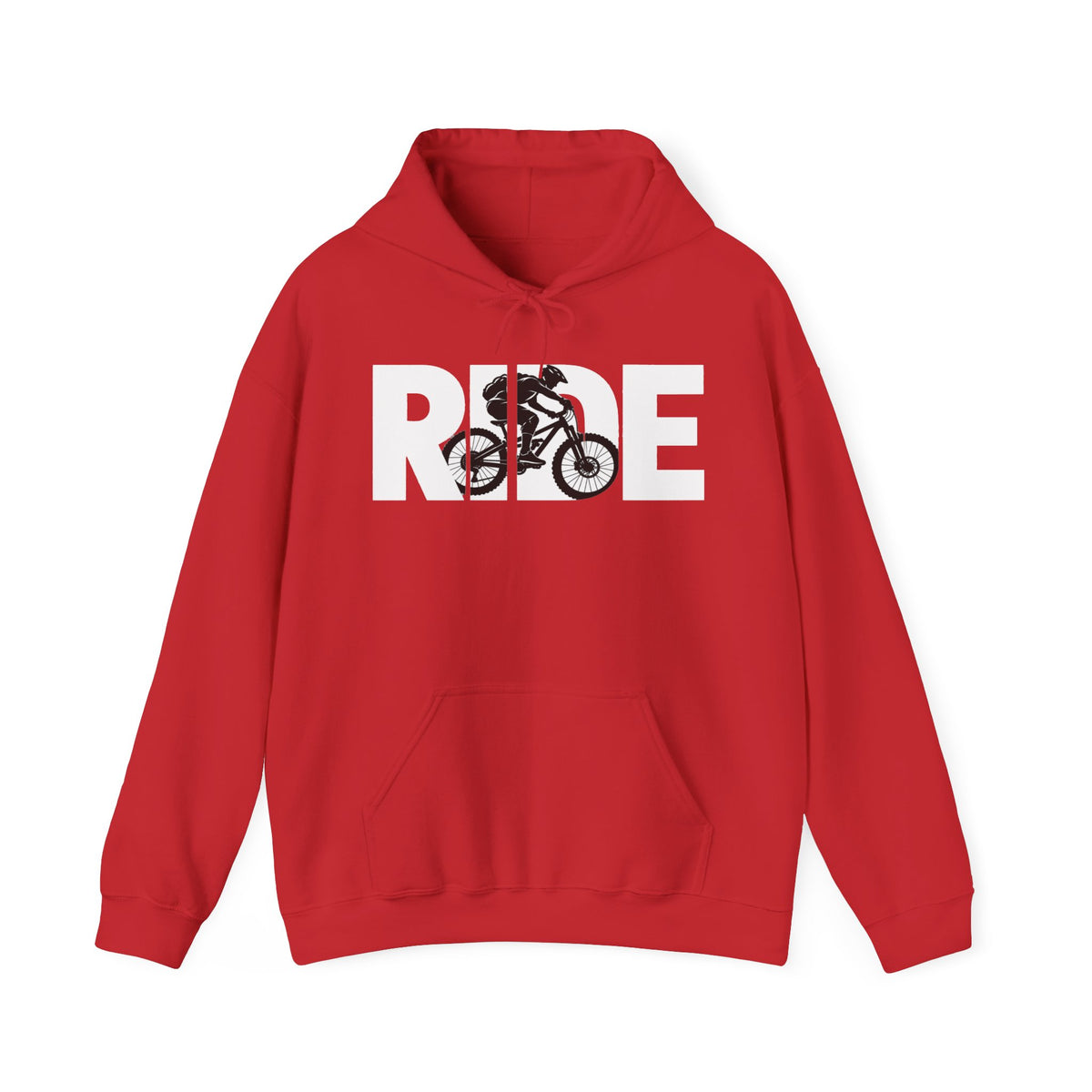 RIDE Mountain Bike Hoodie | Mountain Biker Graphic | Gildan Hoodie