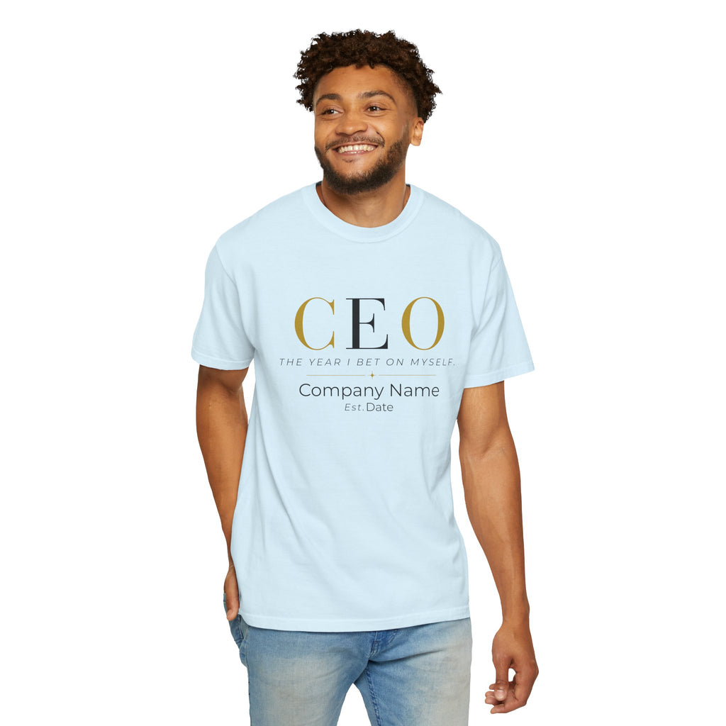 Personalized CEO T-shirt - Custom Business Owner Tee - Business Gift - The Year I Bet On Myself