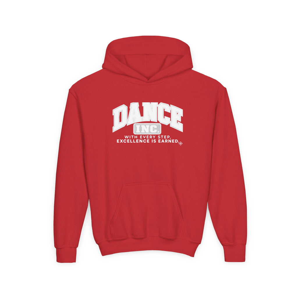 Dance Inc. Youth Hoodie | With Every Step, Excellence Is Earned | Girls Dance Youth Hoodie