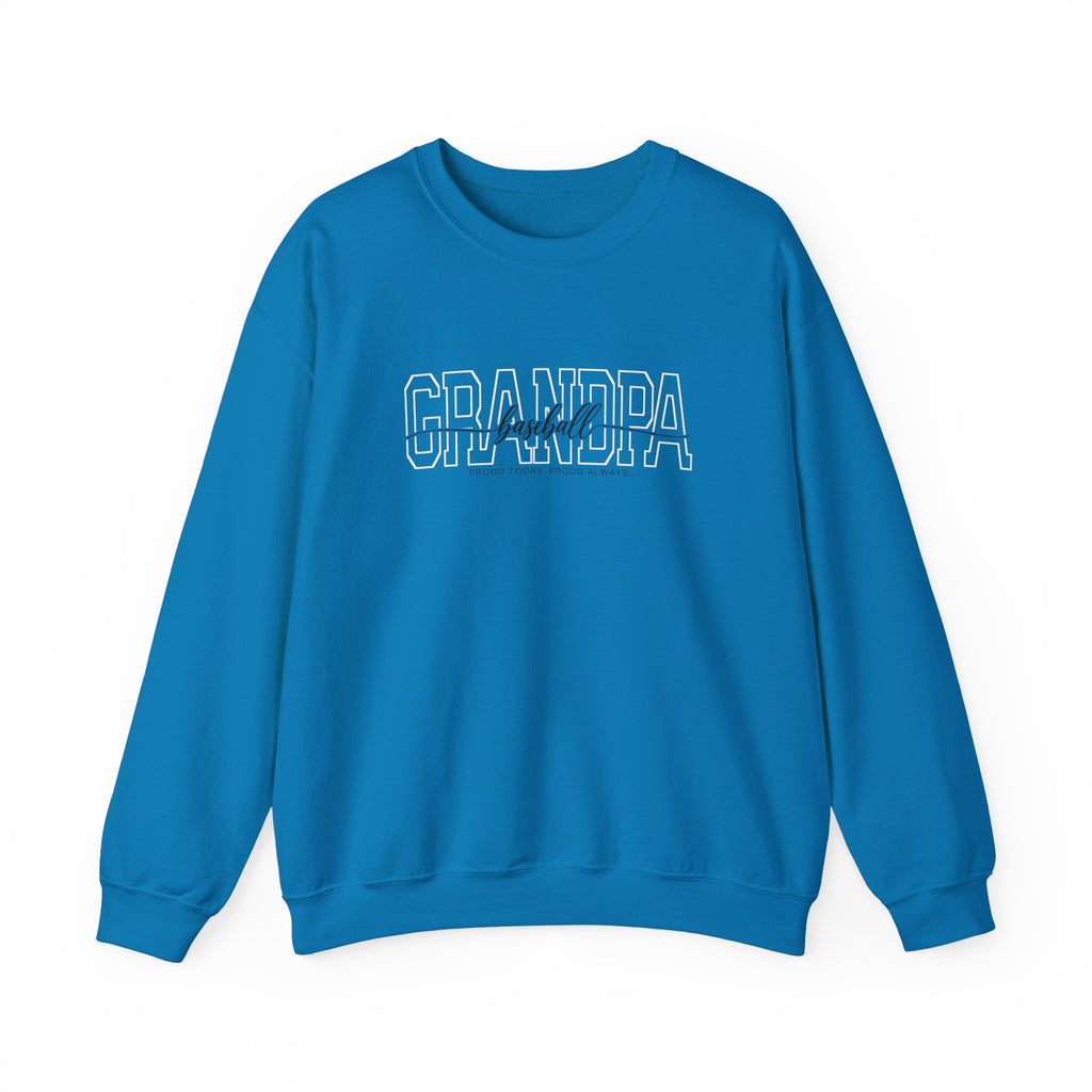 Baseball Grandpa Sweatshirt - Proud Today. Proud Always. | Choose Your Team Color | Gildan Crewneck