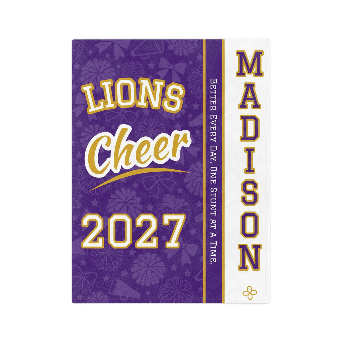 Personalized Cheer Blanket - Varsity Split Design | Custom Team Name, Class Year & Cheerleader Name | Cheerleader, Senior Night Gift | Plush Throw