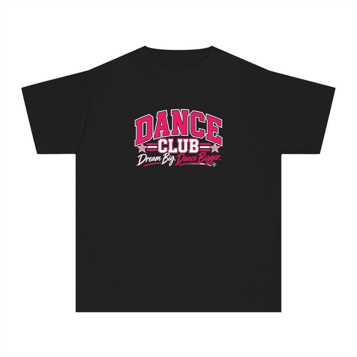 Dance Club Youth T-Shirt | Dream Big, Dance Bigger | Girls Dance Comfort Colors Youth Tee