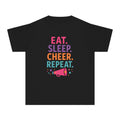Eat Sleep Cheer Repeat Youth T-Shirt | Cheerleader Gift | Girls Cheer Comfort Colors Youth Tee