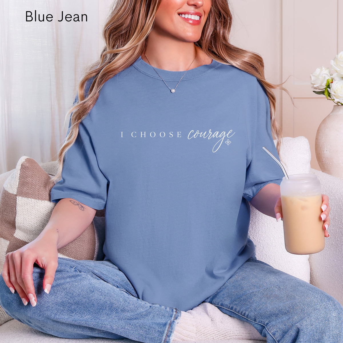 I Choose Courage - Women's Comfort Colors Motivational T-Shirt