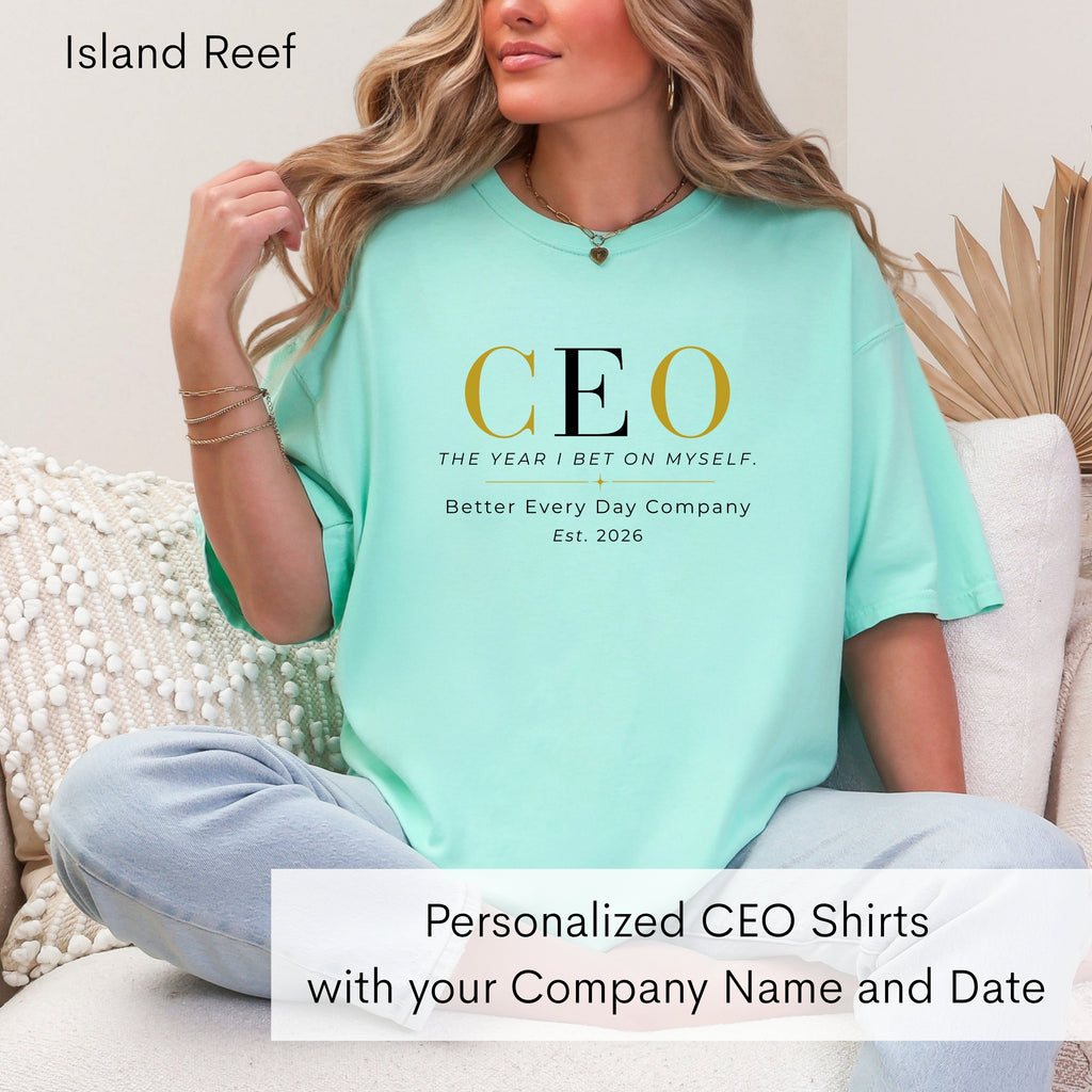 Personalized CEO T-shirt - Custom Business Owner Tee - Business Gift - The Year I Bet On Myself
