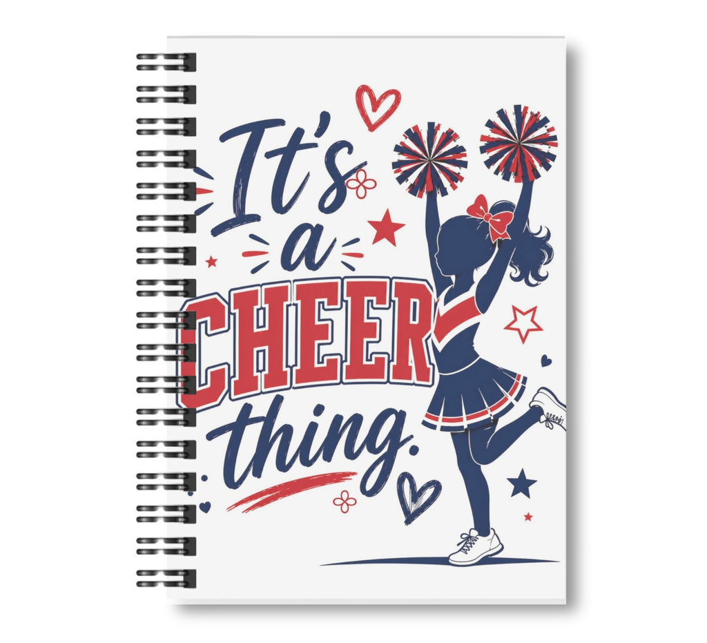 Cheerleading Notebook - 15 Covers to Choose From, Wide Ruled Lined Journal, 100 pages, 8.5"x11" Spiral Bound