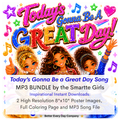 Today's Gonna Be A Great Day Song MP3, Posters and Coloring Page BUNDLE by the Smartte Girls