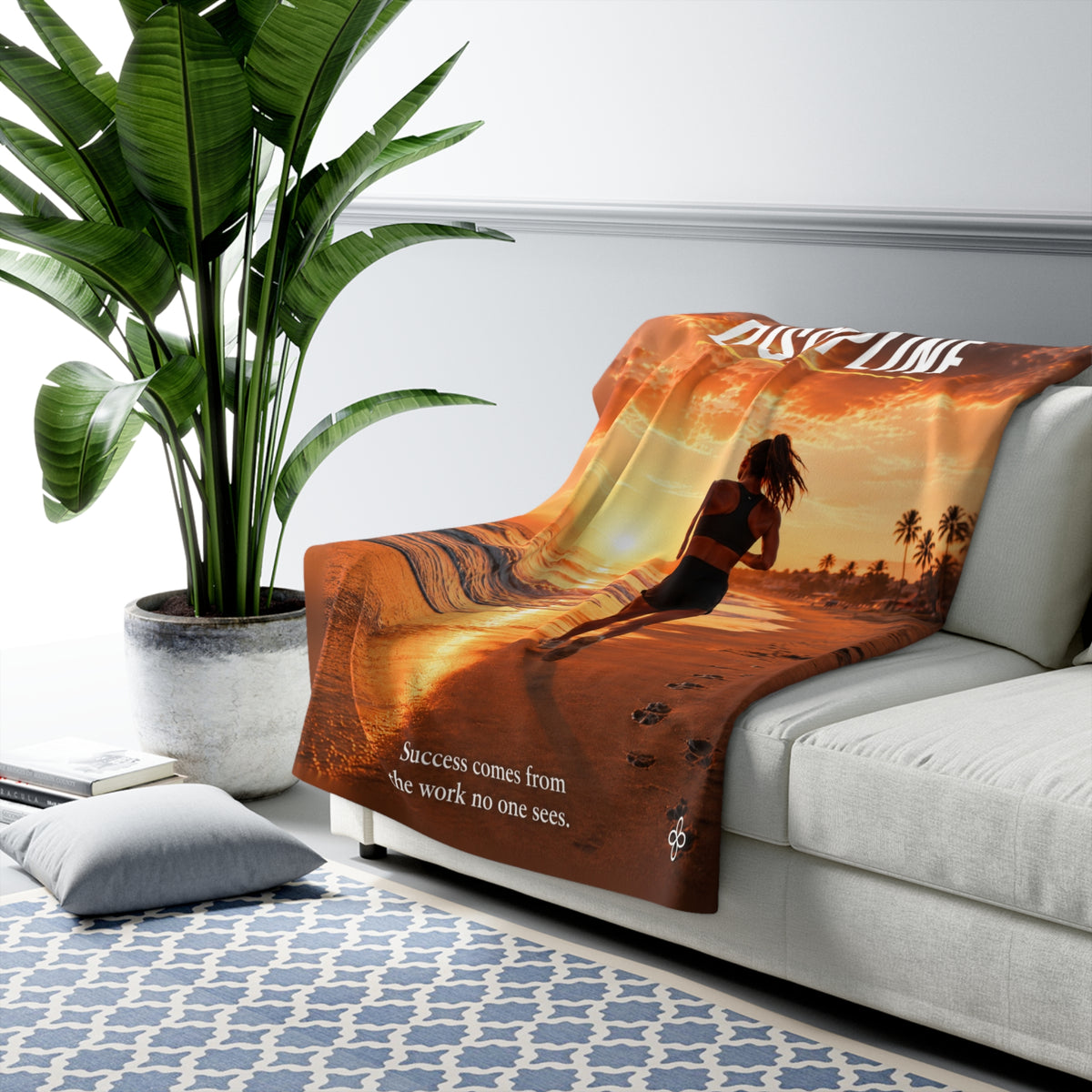 Discipline Motivational Sherpa Blanket | Inspirational Quote Sherpa Fleece Throw | Uplifting Gift | Better Every Day