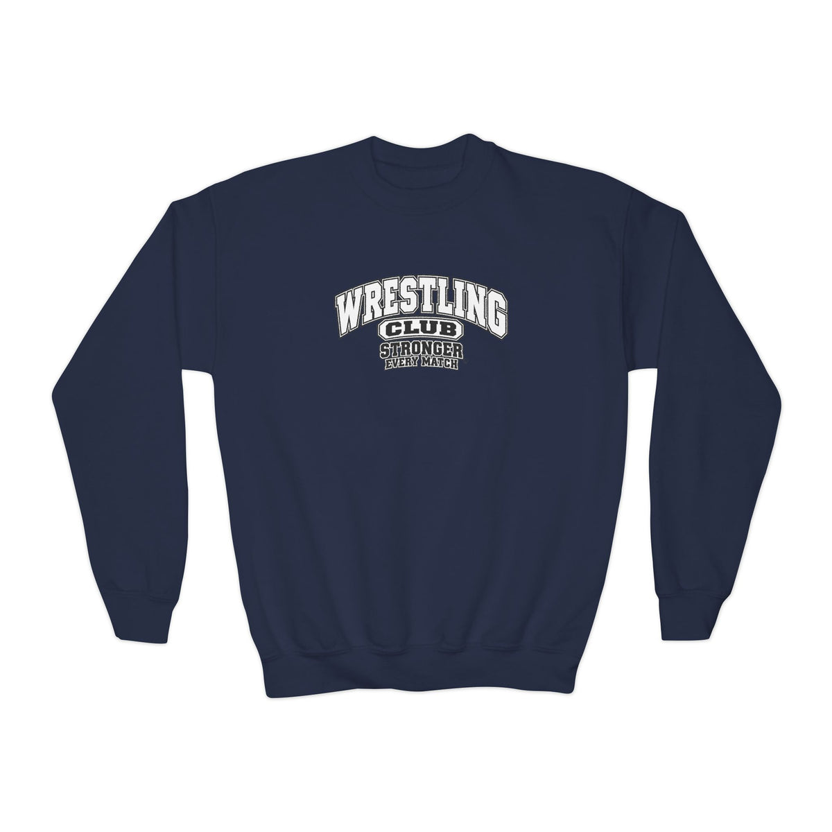 Wrestling Club Youth Sweatshirt | Stronger Every Match | Kids Wrestling Youth Crewneck