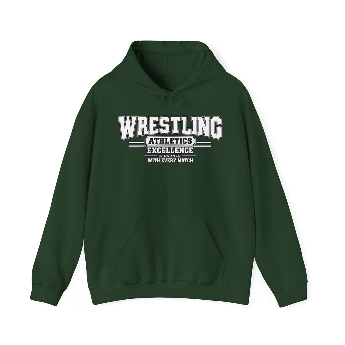 Wrestling Athletics Hoodie | Excellence Is Earned With Every Match | Wrestling Gildan Hoodie