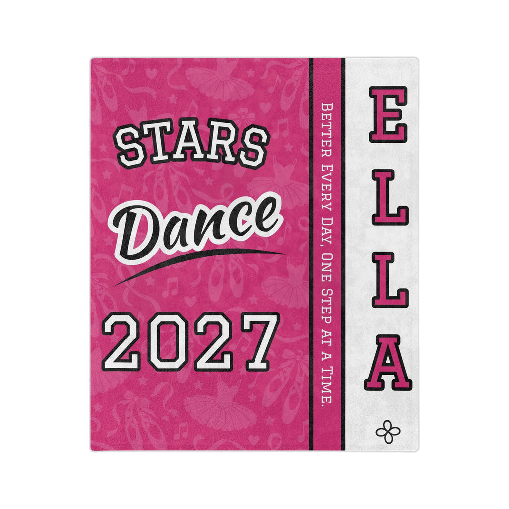 Personalized Dance Blanket - Varsity Split Design | Custom Team Name, Class Year & Dancer Name | Dancer, Recital Gift | Plush Throw