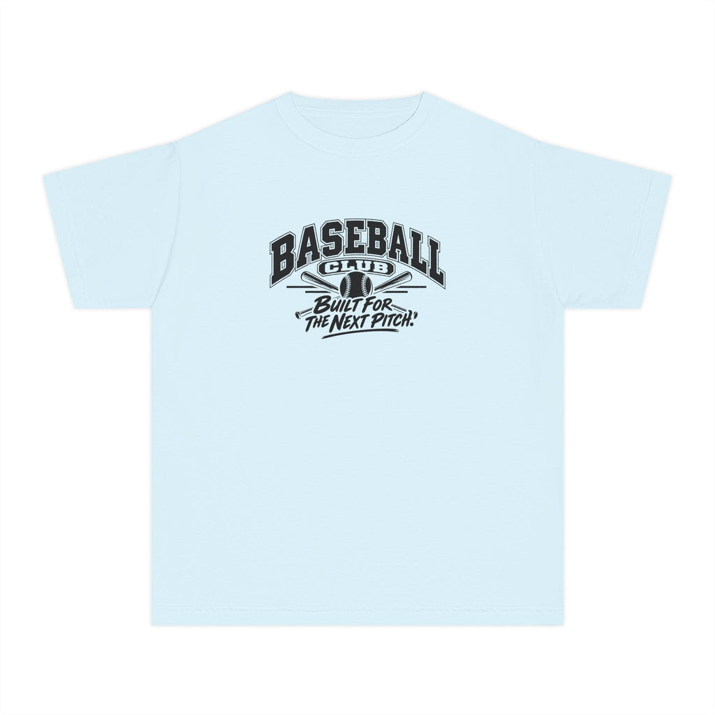 Baseball Club Youth T-Shirt | Built for the Next Pitch | Kids Baseball Comfort Colors Youth Tee