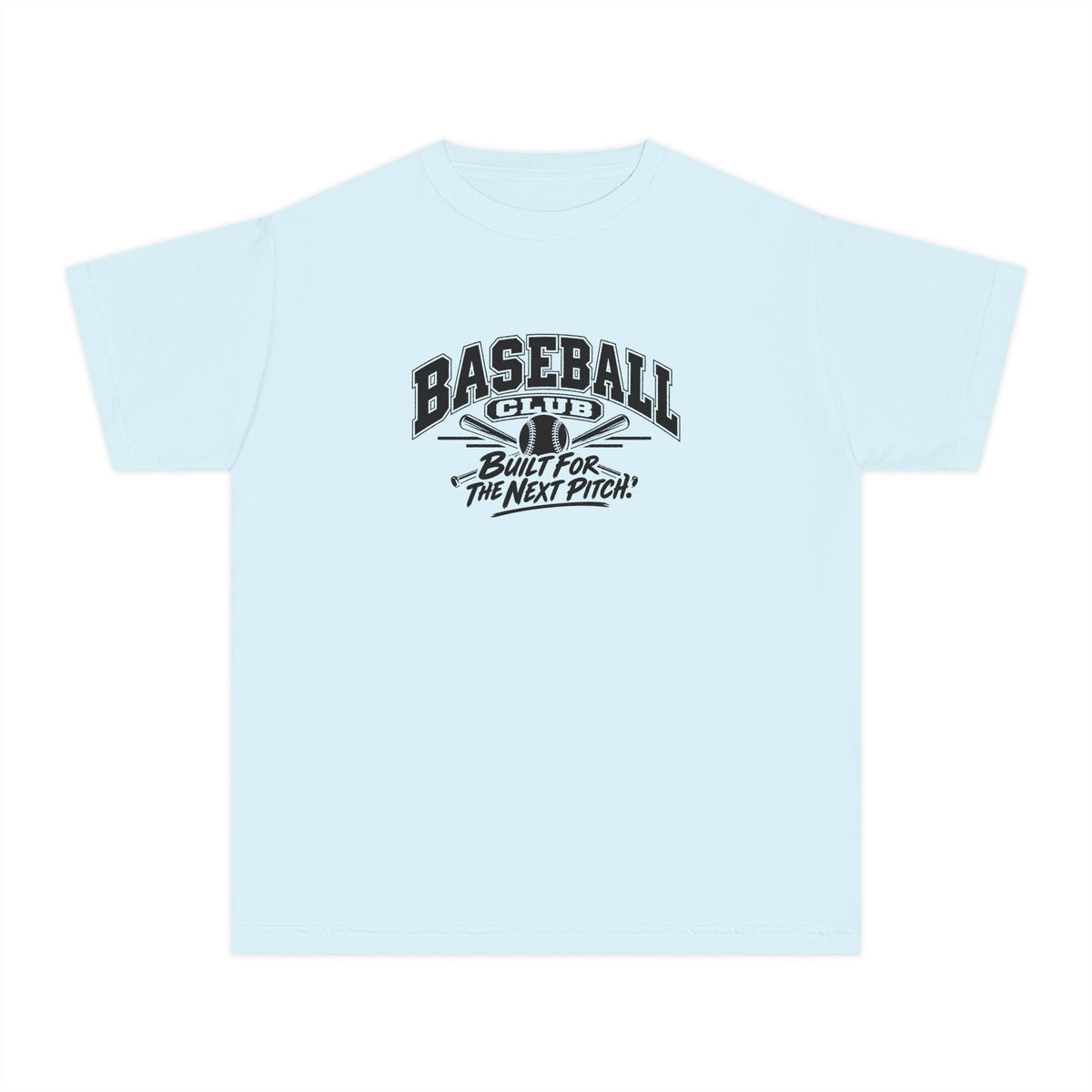 Baseball Club Youth T-Shirt | Built for the Next Pitch | Kids Baseball Comfort Colors Youth Tee