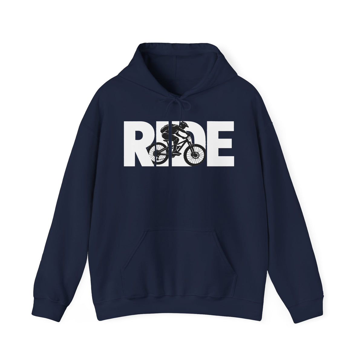 RIDE Mountain Bike Hoodie | Mountain Biker Graphic | Gildan Hoodie
