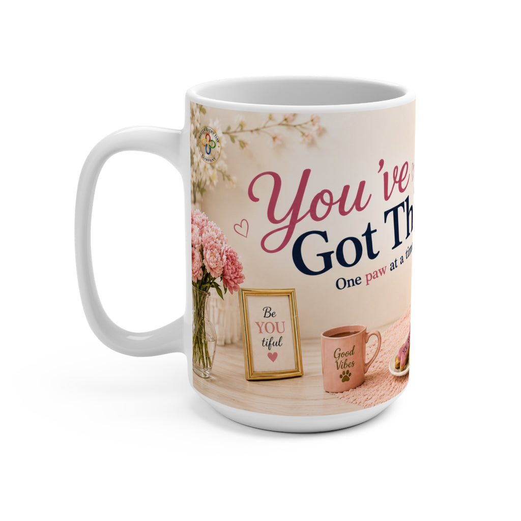 You've Got This, One Paw at a Time - 15 oz Funny Dog Mug, Coffee Cup, Golden Retriever Mug