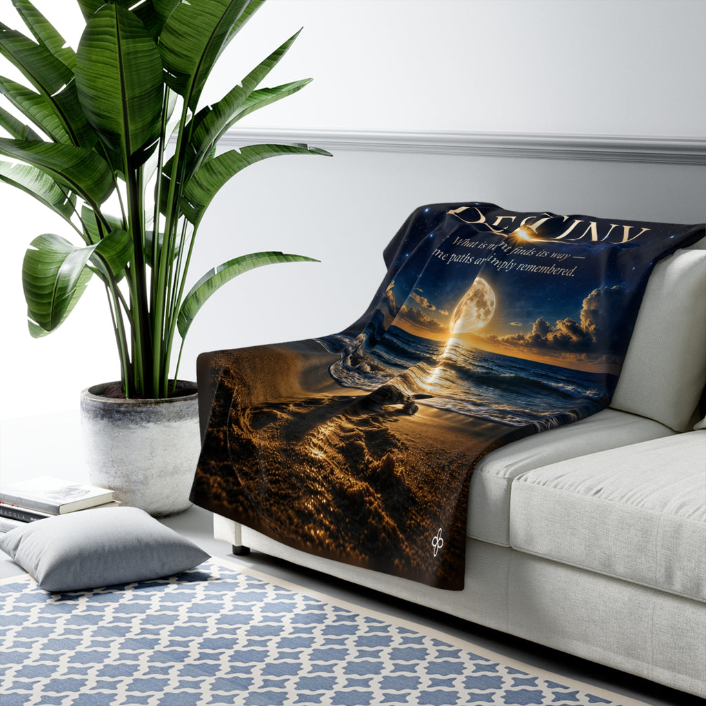 Destiny Motivational Sherpa Blanket | Inspirational Quote Sherpa Fleece Throw | Uplifting Gift | Better Every Day