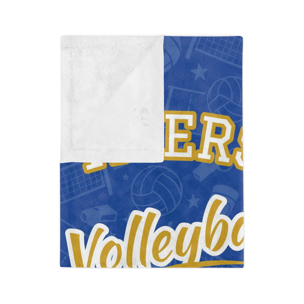 Personalized Volleyball Blanket - Varsity Split Design | Custom Team Name, Number or Class Year & Player Name | Volleyball Player, Senior Night Gift | Plush Throw