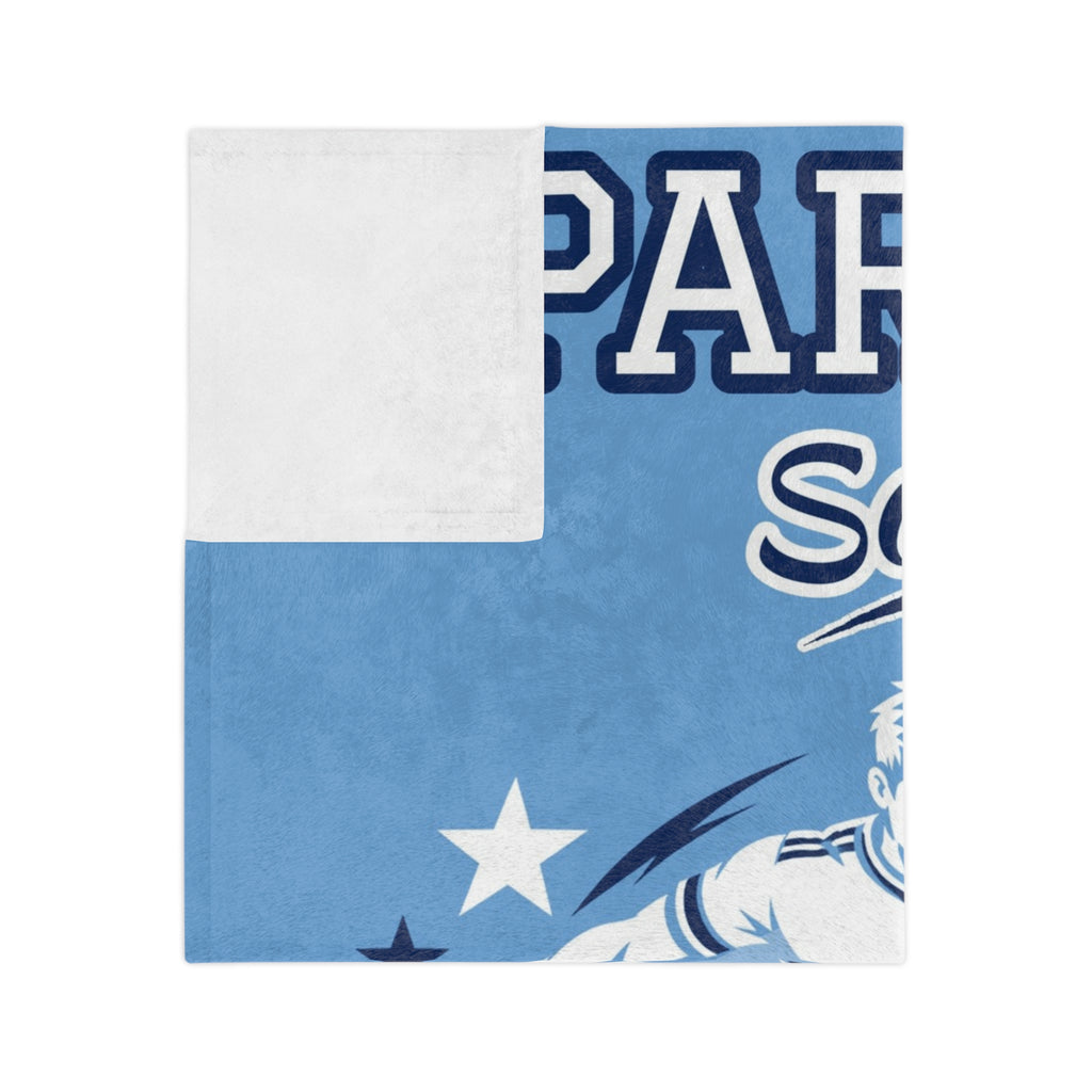 Personalized Soccer Blanket - Player Spotlight Design | Custom Team Name, Number & Player Name | 2 Styles, Your Team Colors | Plush Throw