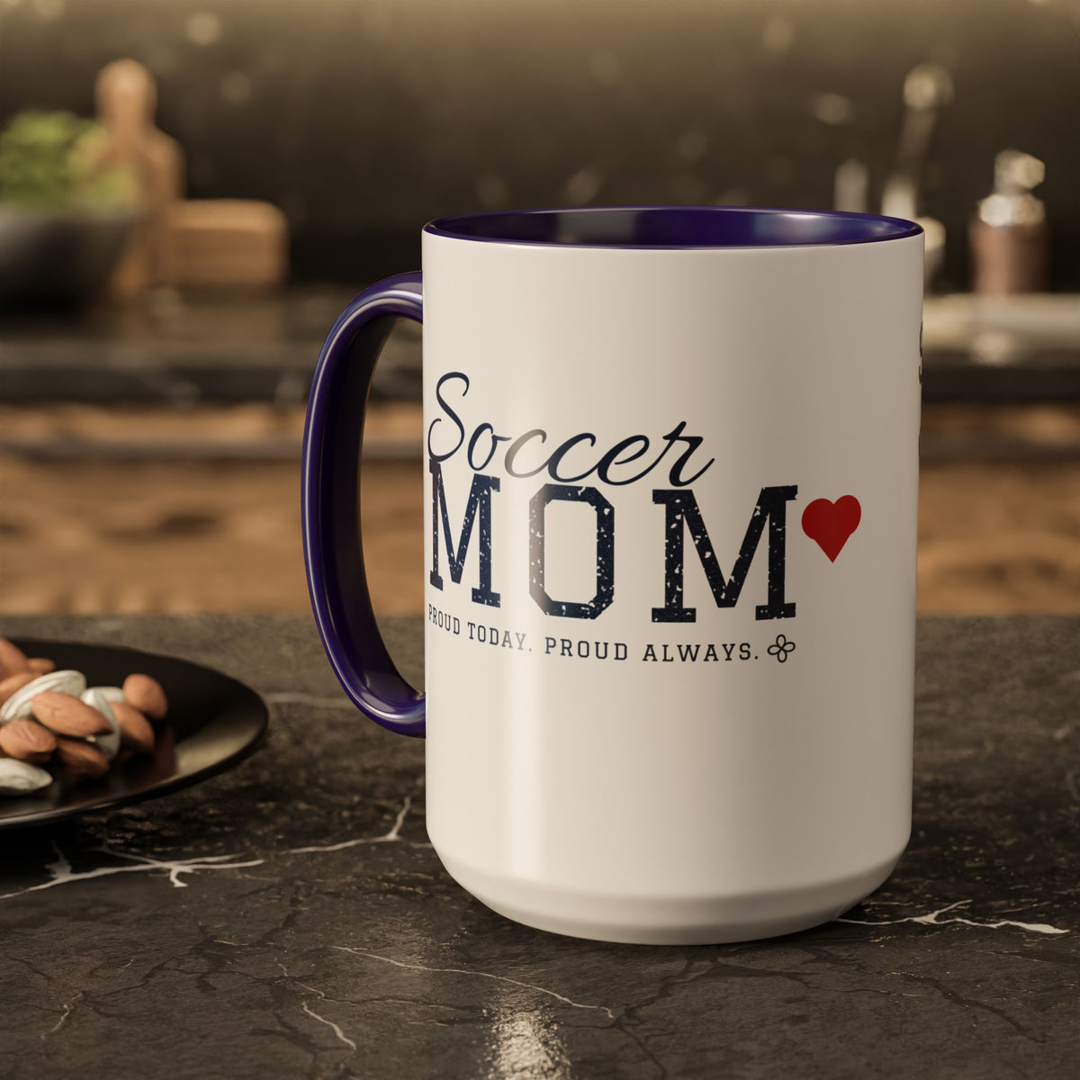Personalized Soccer Mom Mug - Proud Today. Proud Always. | Custom Team Name, Number & Player Name | Soccer Dad, Grandma Gift | 15 oz