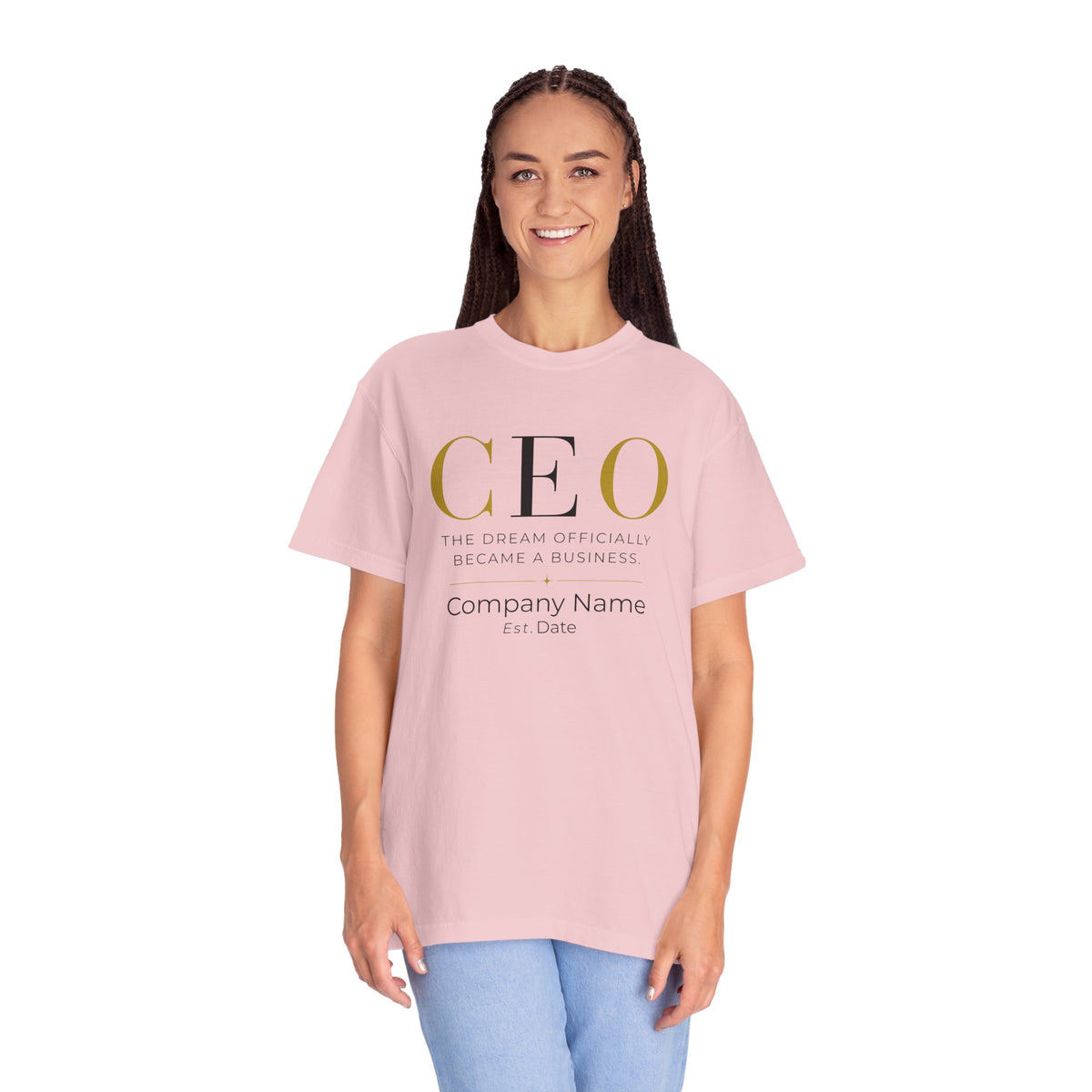 Personalized CEO T-shirt - Custom Business Owner Tee - Business Gift - The Dream Officially Became a Business