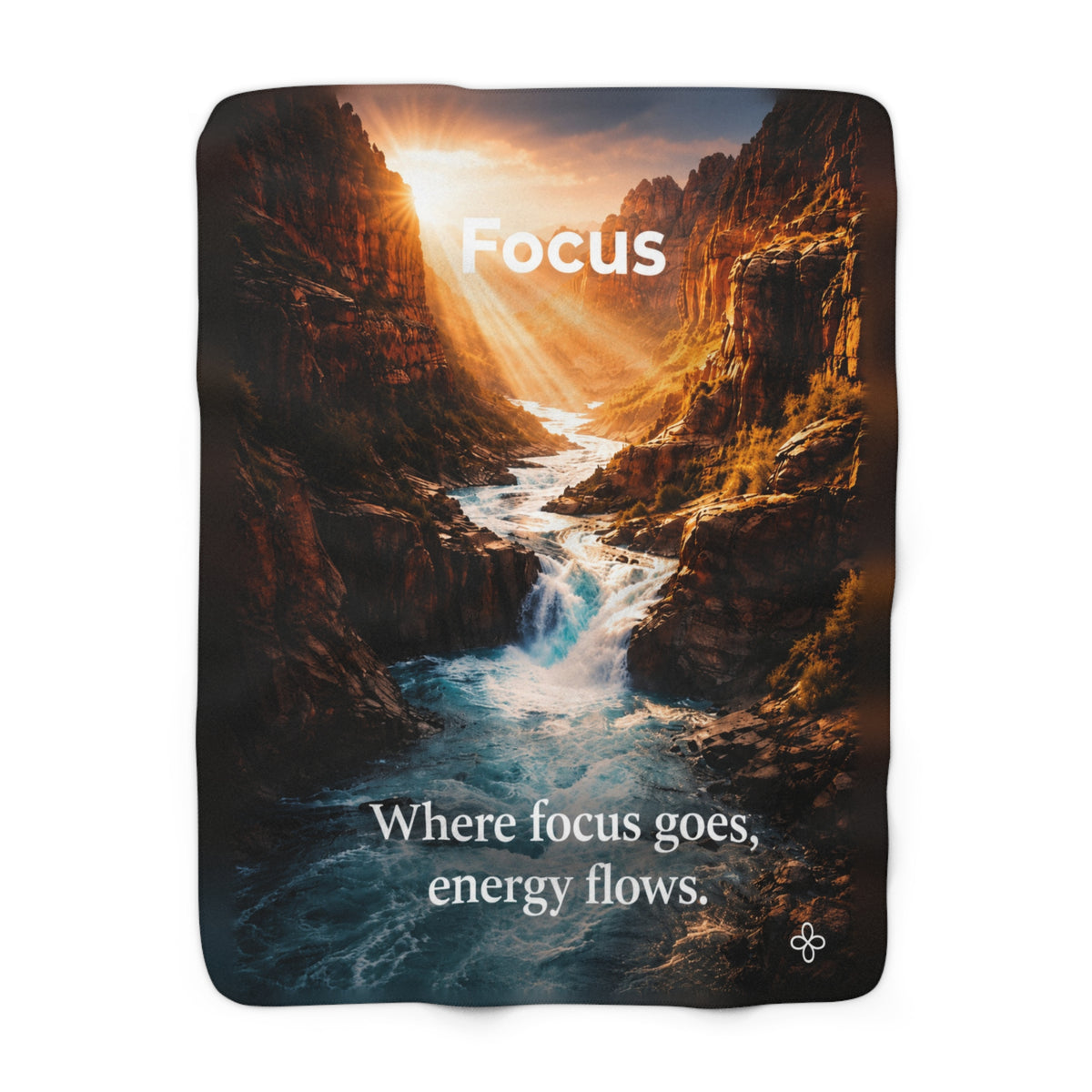 Focus Motivational Sherpa Blanket | Inspirational Quote Sherpa Fleece Throw | Uplifting Gift | Better Every Day