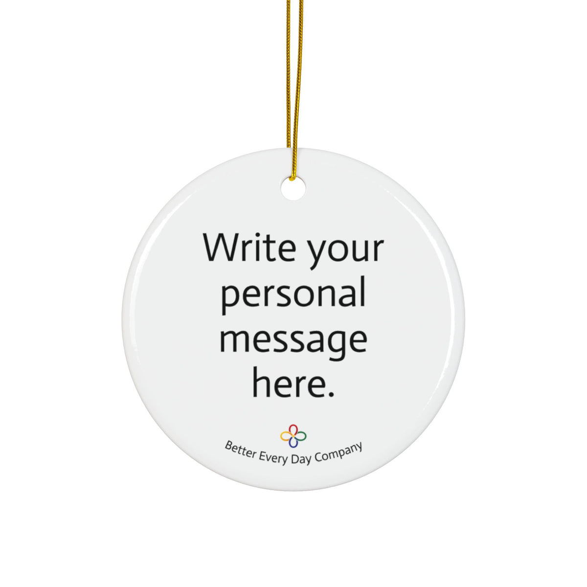 CEO Personalized Ceramic - "The Year I Bet On Myself" Double-Sided with Personal Message Holiday Decoration - Business Milestone Ornament