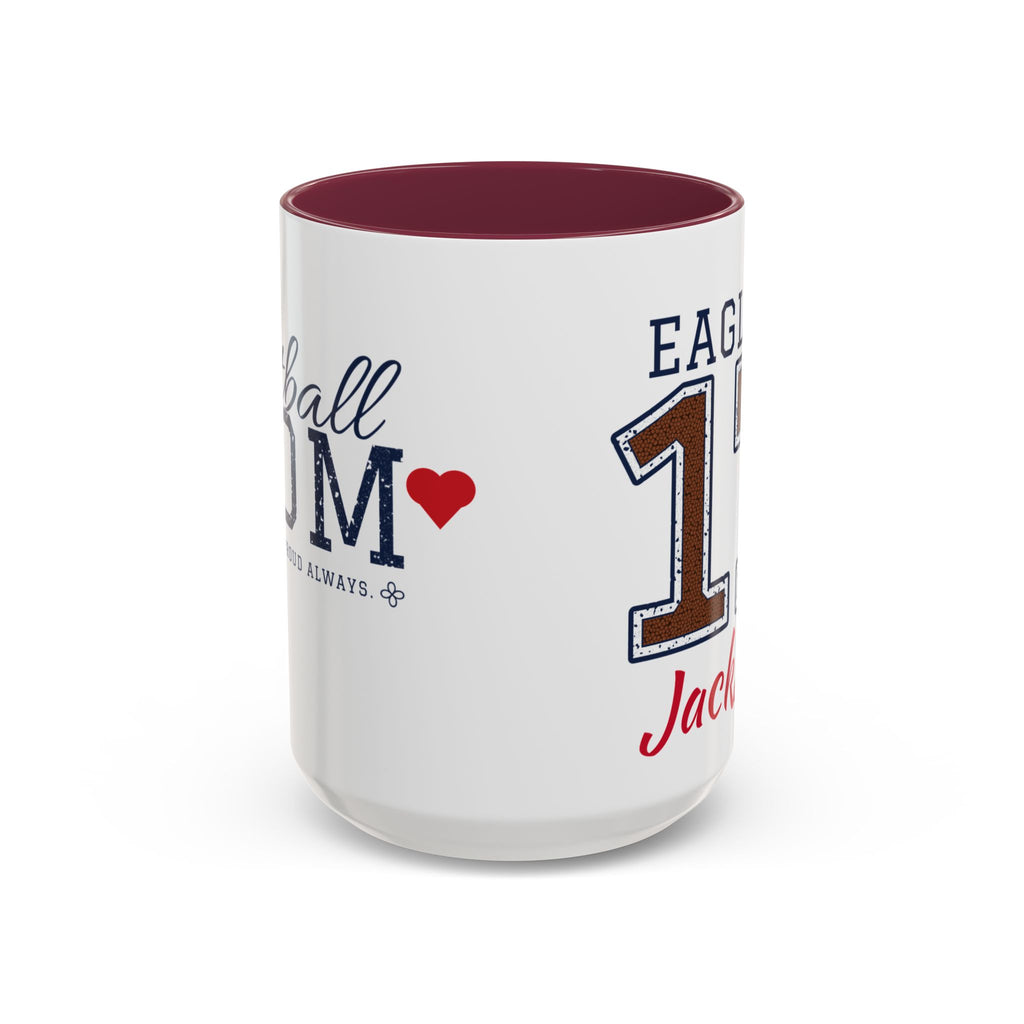 Personalized Football Mom Mug - Proud Today. Proud Always. | Custom Team Name, Number & Player Name | Football Dad, Grandma Gift | 15 oz