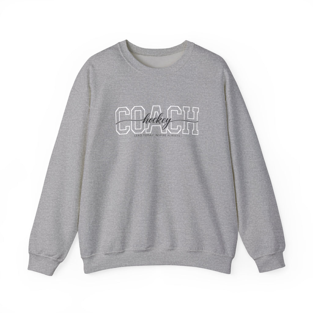 Hockey Coach Sweatshirt - Lead Today. Inspire Always. | Choose Your Team Color | Gildan Crewneck