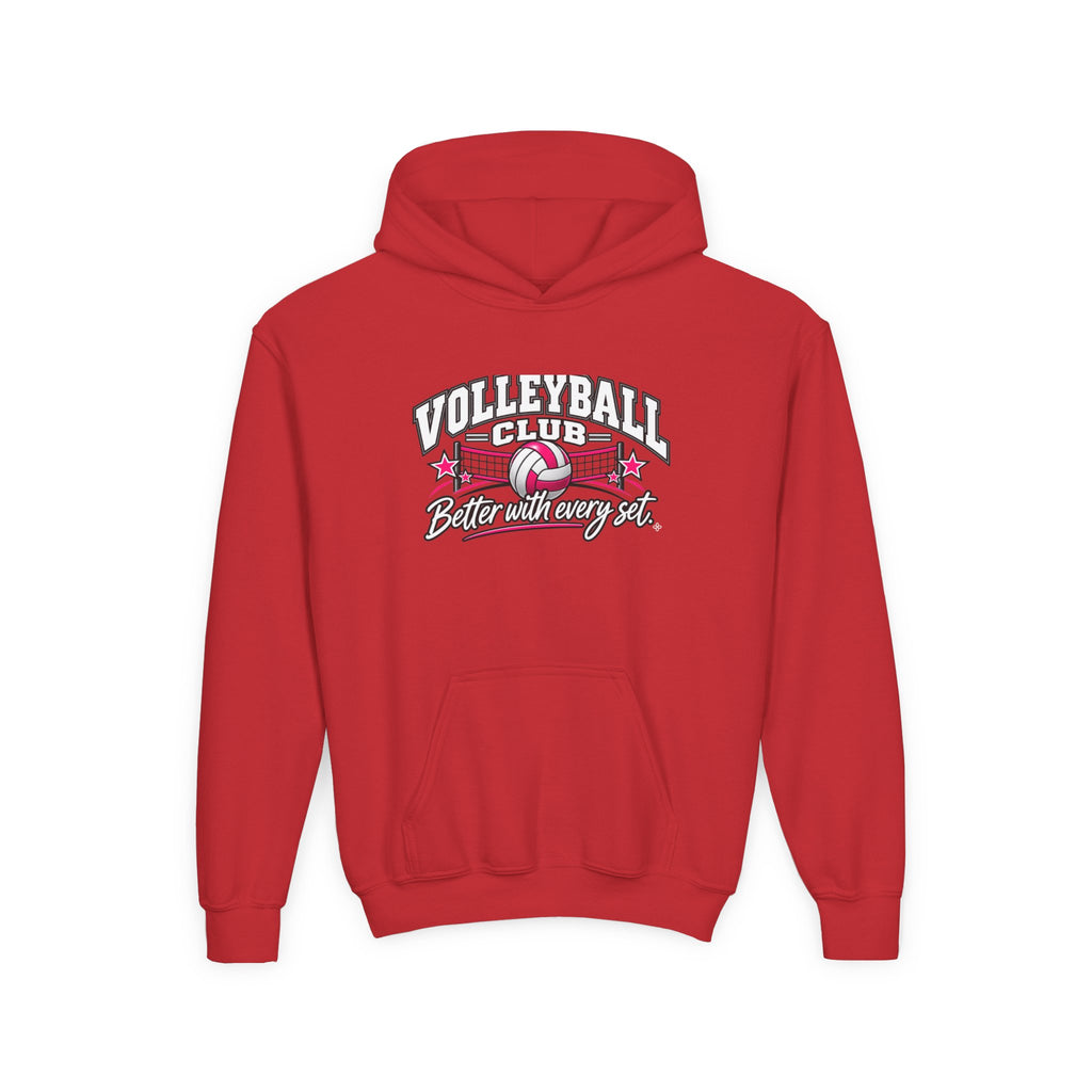Volleyball Club Youth Hoodie | Better With Every Set | Girls Volleyball Youth Hoodie